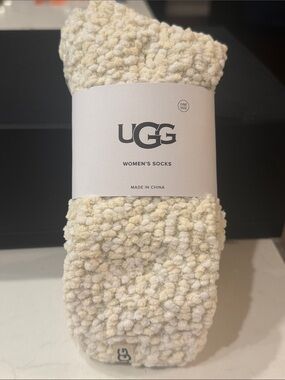 UGG Cozy Chenille Sparkle Women's Socks - Cream One size